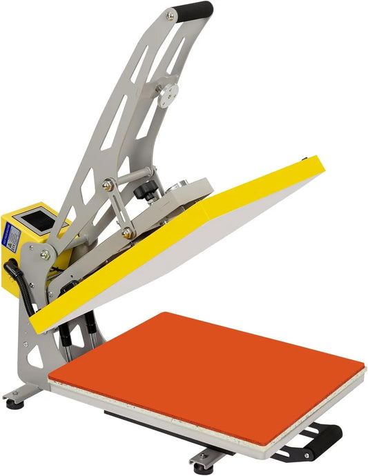 Presse, 40 x 50 cm, 2500 W, 0 à 250 °C, tactile, minuteur, écran LCD, 2 zones de température, fonction chauffante, pour t-shirts
