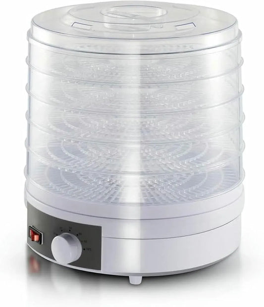 Vision Claire, Thermostat Facile à régler, Déshydrateur Alimentaire électrique 350 W avec 5 Plateaux Amovibles, Convient aux Fruits, légumes