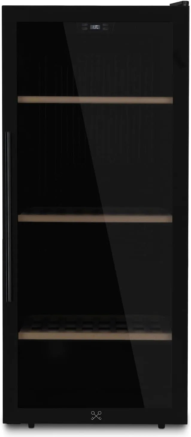 Cave à vin électrique CAVCB122, 242 L, 122 bouteilles, 5 à 20 °C, noir, LED, 3 Etagères, Anti-UV, LES PETITS CHAMPS Cave à Vin de Conservation de 122