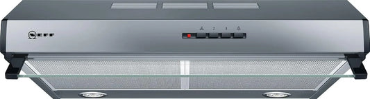 NEFF DEB1612N D16EB12N0 Hotte aspirante, 60 cm, hotte de cuisine, évacuation et recyclage, encastrable, acier inoxydable, mode évacuation d'air ou
