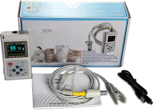 Moniteur SpO2, portable, USB, Oxymètre de pouls vétérinaire portable