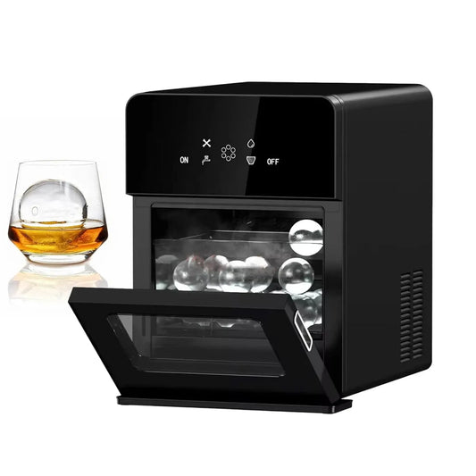 Machine à glaçons, 1.7 L, grand réservoir, 4 Pcs 5cm Boule de Glace Transparente en 40 Mins, Appareil de Comptoir pour Cocktail Whisky