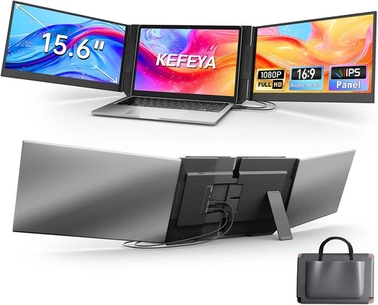 Moniteur 1080P, 15.6 pouces, portable, Android OS, Full HD, xbox Laptop Screen Extender avec 13, 3 '-17', Mac, Chrome