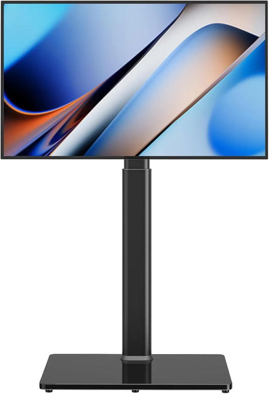 Meuble TV, 65 pouces, 400x400mm, Support TV sur Pied avec pivotement à 70 degrés