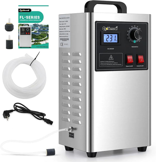 5g/h Générateur, 100 W, 5 g, minuteur, industriel, pour Usage Lab/Industriel avec Pierre d'Aération et Tube, CGOLDENWALL