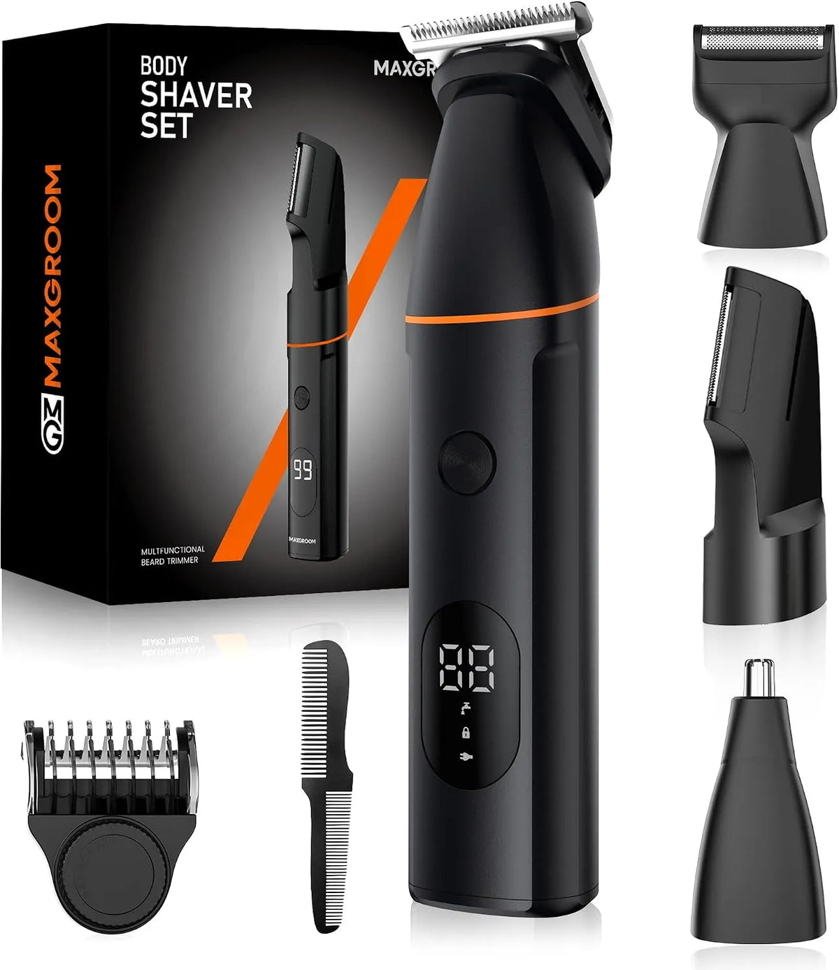 7000RPM IPX6 Rasoir, professionnel, MAXGROOM, Tondeuse Corps Homme Électrique