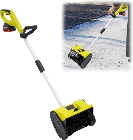 W 2200 plastique, vert, pour balayeuse professionnelle pour la neige, Déneigeuse sans fil 1200 tr/min avec 33 cm de largeur pour terrasses, environ 1