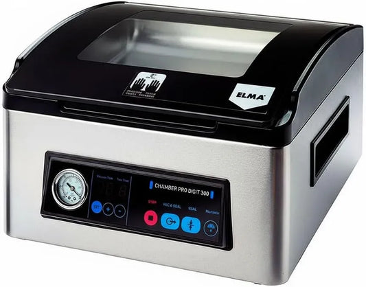 Comprend des Sacs sous Vide, Permet d'Emballer avec des Liquides, pour Usage Intensif, Chamber Pro Digit 300 Emballeur sous vide professionnel, Barre