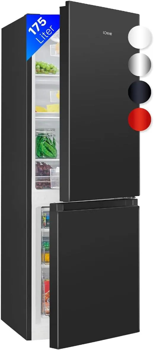 Bomann Congélateur, 175 L, 2 zones de température, armoire congélateur, noir, Pieds Réglables, contrôle de la température en continu, charnières