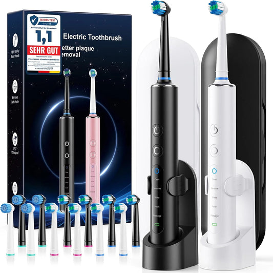 IPX7 brosse, brosse à dents rechargeable, IP65, 5 modes, pour adultes et enfants