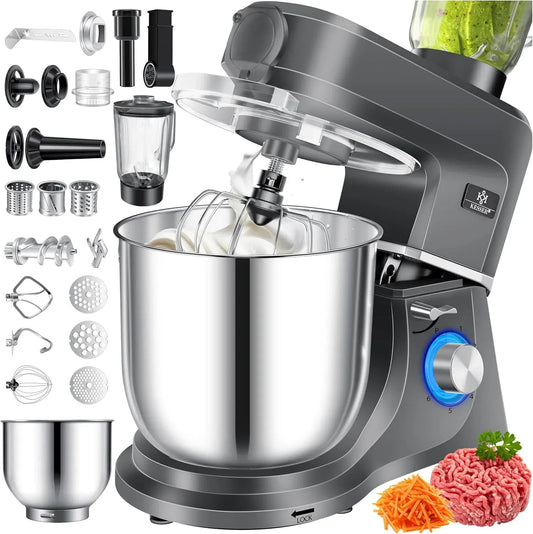 Robot de cuisine, 5,5 L, KESSER KM 3000, bol de 5,5 l avec 3 outils mélangeurs, presse-agrumes 1,5 l