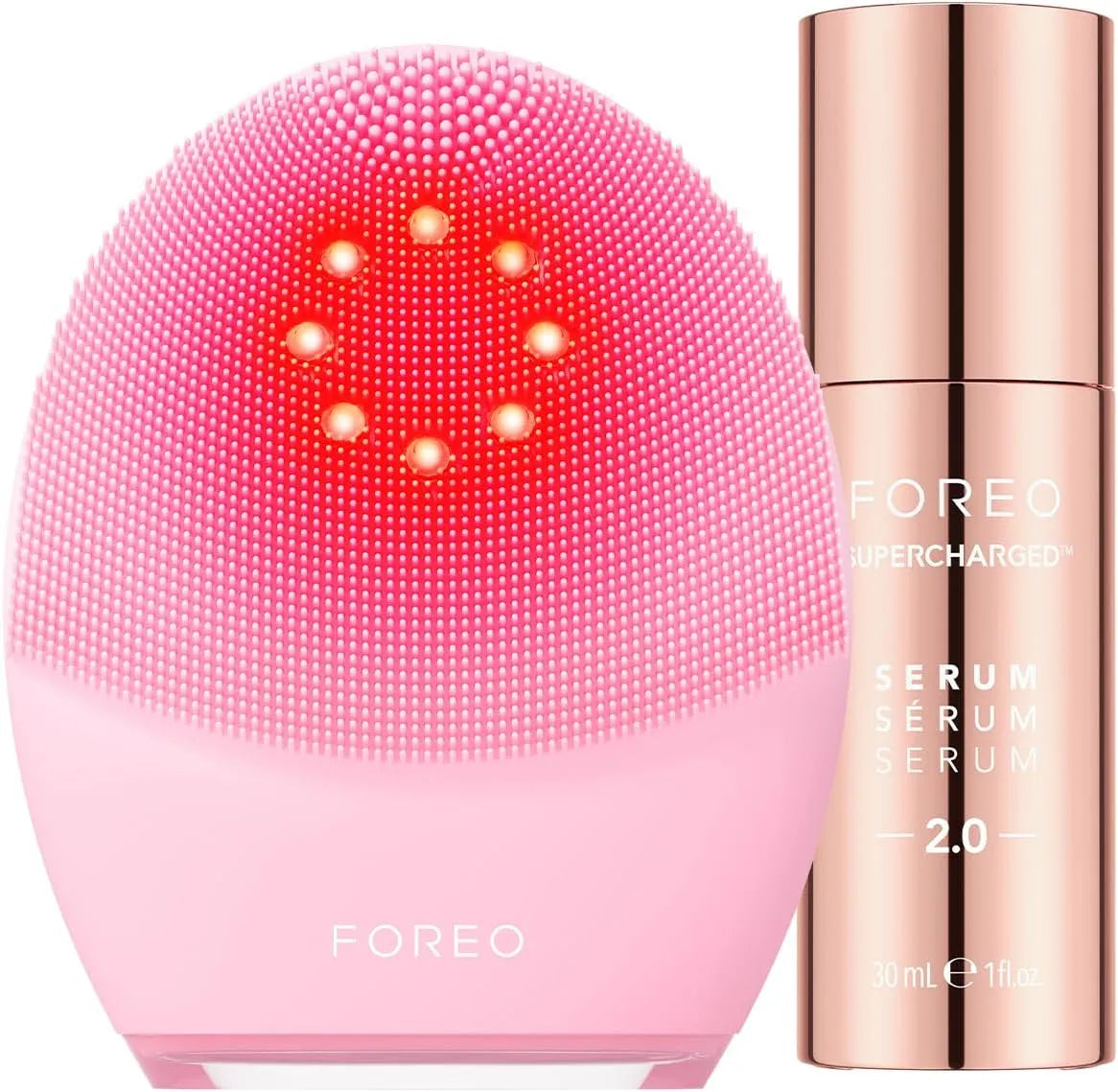 Brosse, 30 ml, pour le visage + sérum surchargé 2.0, FOREO