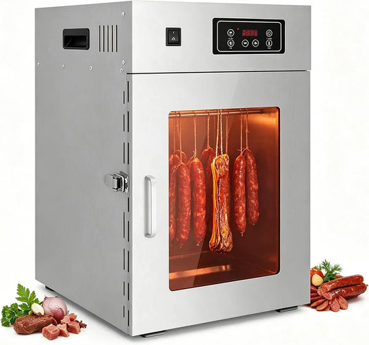 Minuterie, pour Fruits, Déshydrateur Alimentaire Professionnel 360°, 14 Crochets & Bac Goutte-Amortisseur Amovible, Température Réglable 30–90°C