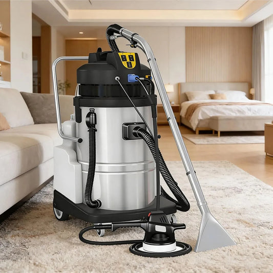 appareil de nettoyage tapis et tissus, Nettoyeur, Moteur, 30 L, professionnel, acier inoxydable, pour Nettoyage Tapis Et Meubles Rembourrés 30L