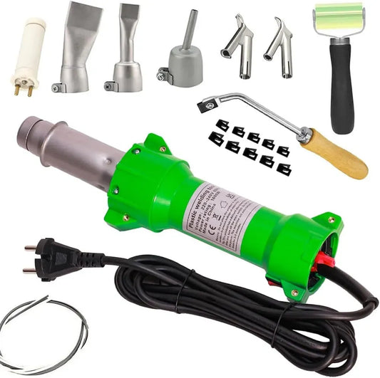Éclairage LED, Diverses Buses de Soudage et Outil de Rainurage À Main Kit de Rainurage de Sol, 1600W Soudage à Air Chaud Soudeur Plastique Pistolet