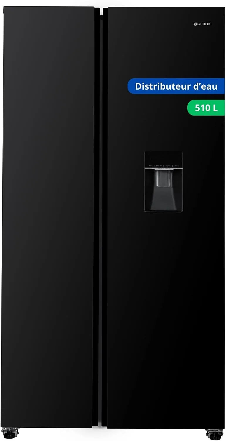 Réfrigérateur, 510 L, GEDTECH GSBS510BL, noir, 324L + 181L, GEDTECH Réfrigérateur multi-portes GSBS510BL 510L