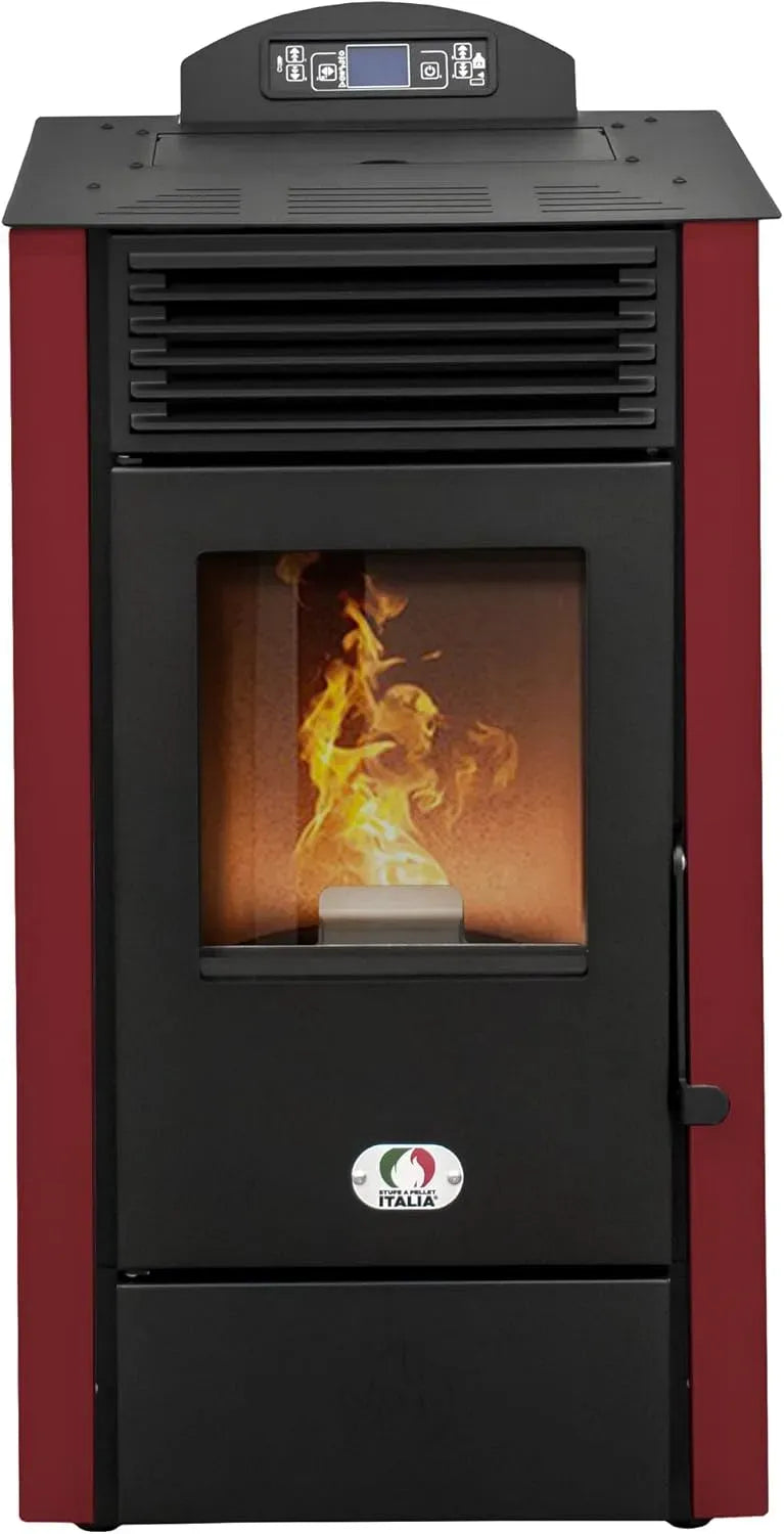 Ustensile de cuisson, STUFE 20H, rouge, A PELLET ITALIA California 8 KW