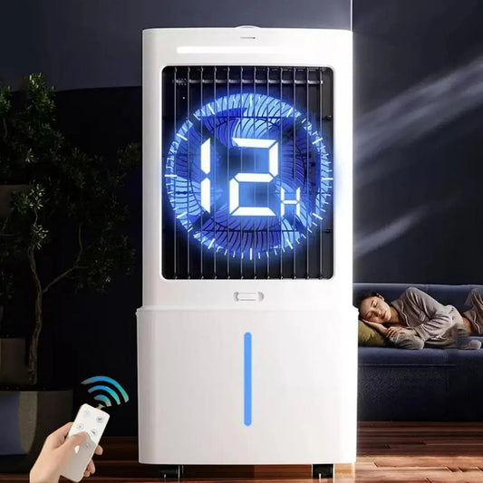 Climatiseur 1-12h, 25 L, portable, minuteur, 3 vitesses, oscillation, silencieux, camping, Oscillation de 60°