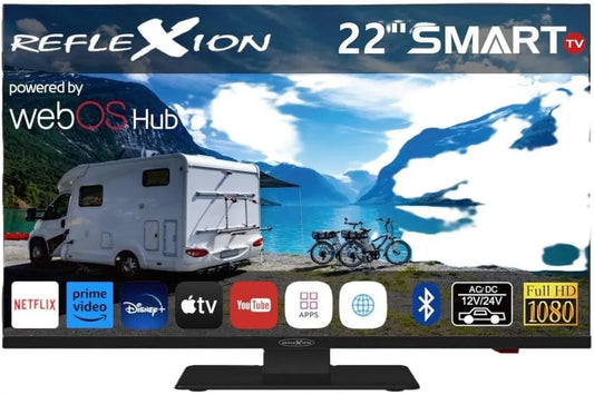 Smart TV, 22 pouces, classe énergétique D, téléviseur, REFLExION LDDx22iBT_B, triple tuner DVB-T2, S2, DVB-S2, Full HD, écran LCD
