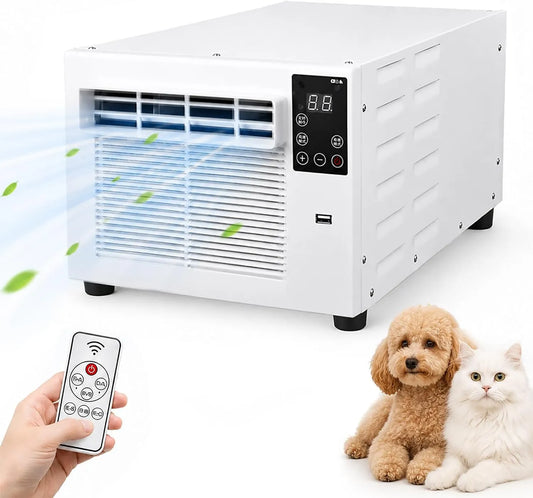 Climatiseur, 280 W, 16 à 32 °C, portable, extérieur, USB, Poids 12kg, 16, 32°C pour Chambre ou Bureau, Port USB 2, 0A, Locations, Petits Studios