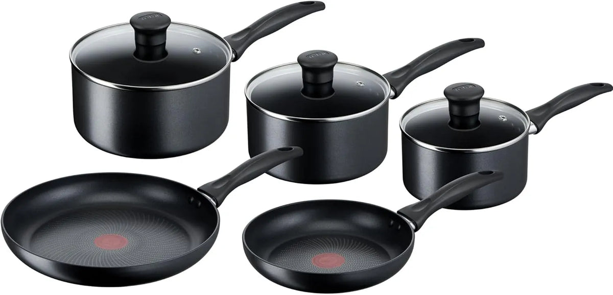 Tefal G155S544 Ustensile de cuisson, revêtement antiadhésif, Induction Batterie de cuisine 5 pièces