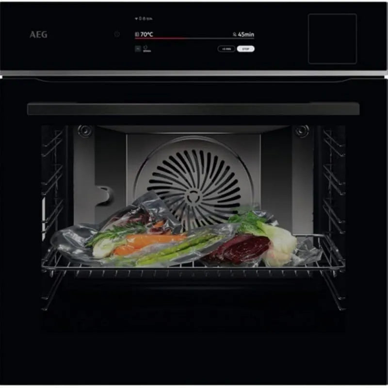 AEG TP9SB831AB Four électrique, 70 L, 25 programmes, tactile, Wi-Fi, vapeur, noir, 168 programmes automatiques, 25 fonctions, sonde thermique