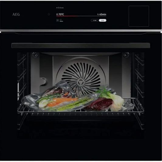 AEG TP9SB831AB Four électrique, 70 L, 25 programmes, tactile, Wi-Fi, vapeur, noir, 168 programmes automatiques, 25 fonctions, sonde thermique