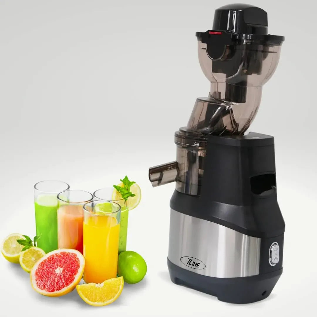 Extracteur de jus 7Line, professionnel, noir, presse-agrumes et extracteur, Compatible avec tous les fruits et légumes
