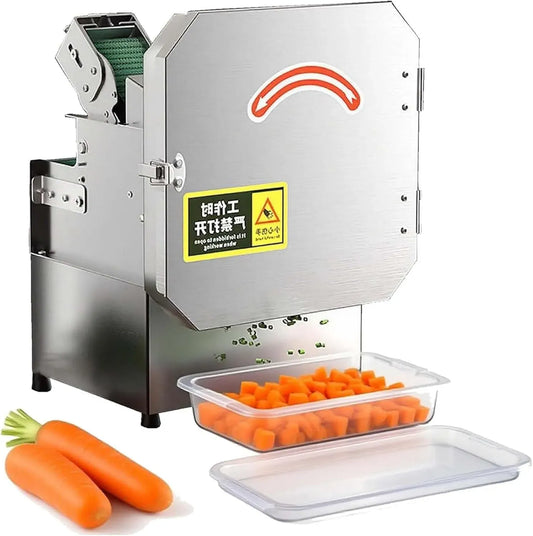 150-300kg/h Rendement, pour Idéal Restaurant Hôtel Cantine Cuisine Collective, Électrique Industriel 300W, Trancheuse Pro Multifonction à Épaisseur