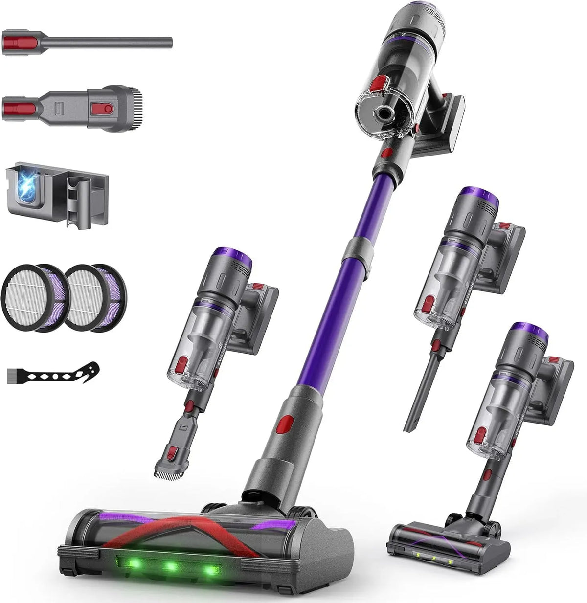 Aspirateur 600W/58000Pa/75min, 600 W, appareil électrique d'aspiration, Aspirateur Balai sans Fil