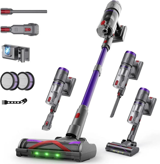 Aspirateur 600W/58000Pa/75min, 600 W, appareil électrique d'aspiration, Aspirateur Balai sans Fil