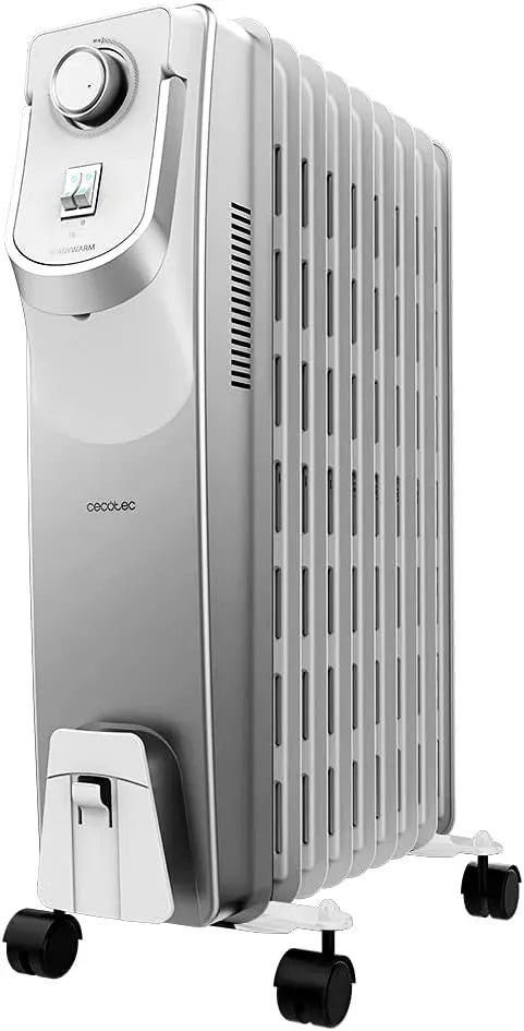 Cecotec Radiateur électrique, 2000 W, thermostat, Thermostat ajustable avec trois niveaux de puissance, 22 m², 9 éléments