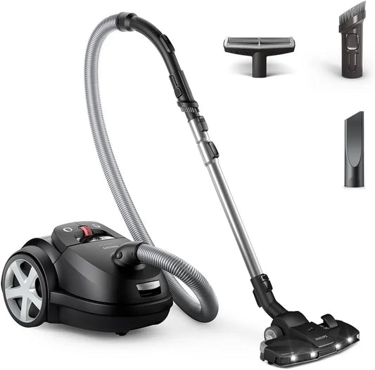 Philips 12m XD8122/10 Aspirateur, 4 L, 900 W, dalle IPS, Suceur TriActive+LED, 99,99 %* des allergènes, Filtre HEPA