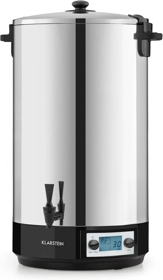 Klarstein Stérilisateur, Distributeur, appareil électrique de stérilisation, 60 L, 2500 W, 30 à 100 °C, minuteur, maintien au chaud, bois