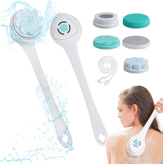 Brosse, sans fil, blanc, pour le corps, Brosse électrique sonique pour le corps