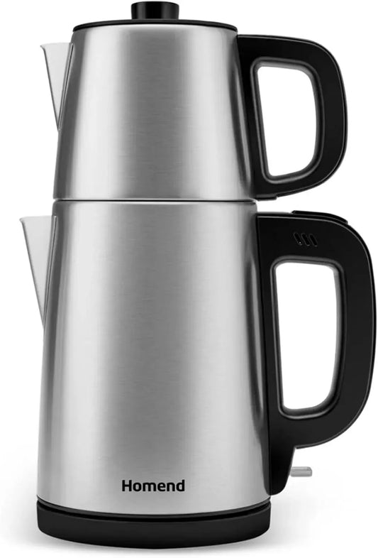 Machine à th, noir, acier inoxydable, KARACA, Homend Royaltea 1728 EU Machine à thé en acier inoxydable Noir