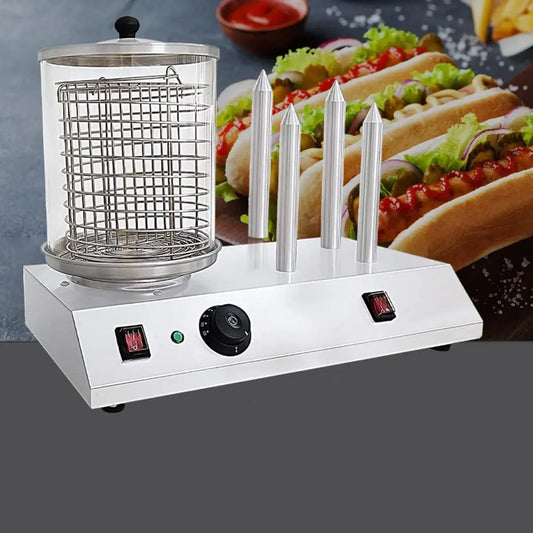 4sticks Machine à Hot-Dogs, professionnel, acier inoxydable, fonction chauffante, pour la Gestion des Files d'attente