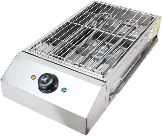 Barbecue, Table, 50 à 300 °C, portable, extérieur, gril, acier inoxydable