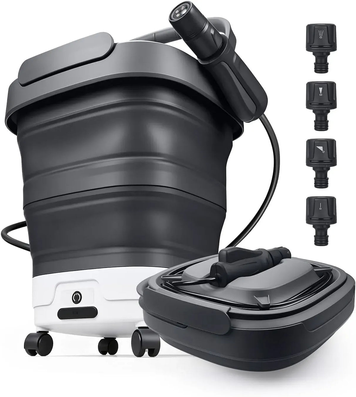 Nettoyeur haute pression, 12 L, portable, grand réservoir, camping, Buse 4 en 1 & Fonction de Pulvérisation Électrique