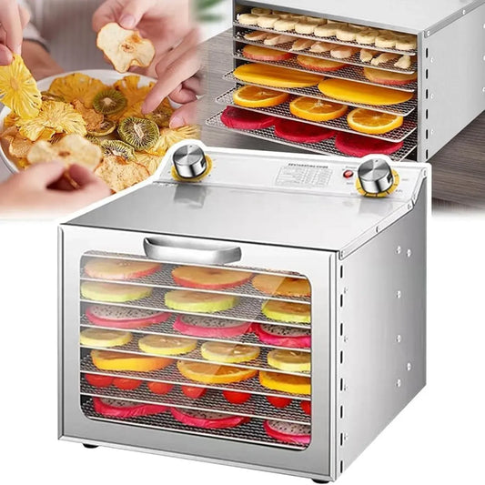 herbes et légumes, pour Déshydrateur alimentaire professionnel, plateaux en acier inoxydable viande séchée, minuterie 12 h, 30-90 °C