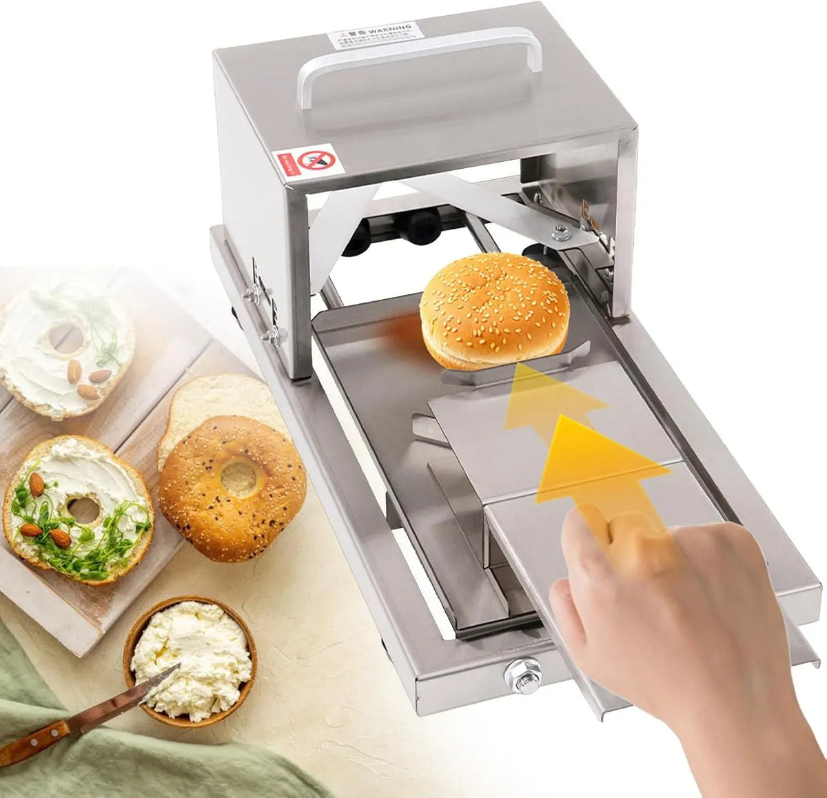 machine à trancher, trancheuse alimentaire, pour pain fait maison