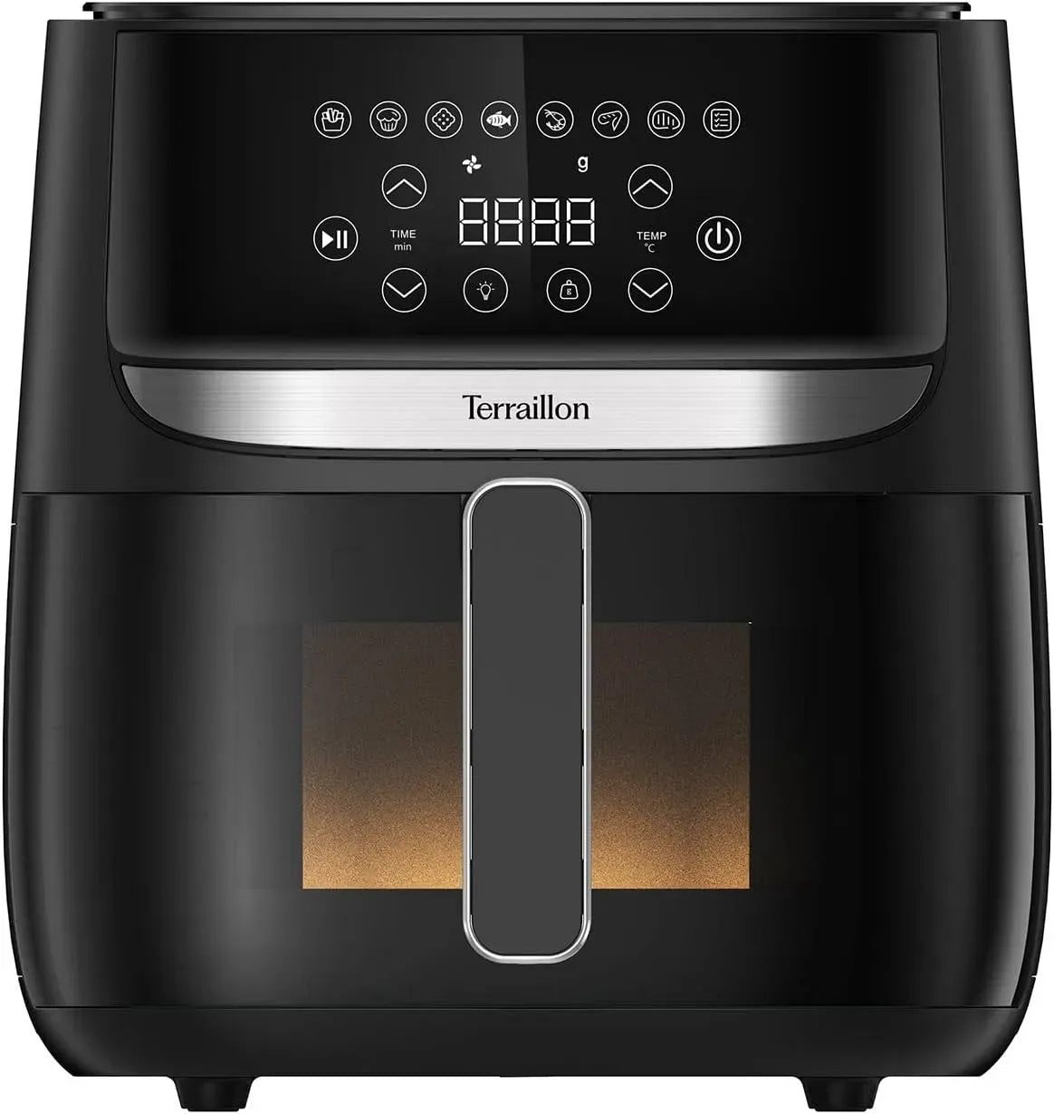 Friteuse à air chaud, 5.7 L, 1700 W, 8 programmes, 80 à 200 °C, tactile, Fonction Smart pour peser et adapter le temps de cuisson, Ecran LED tactile