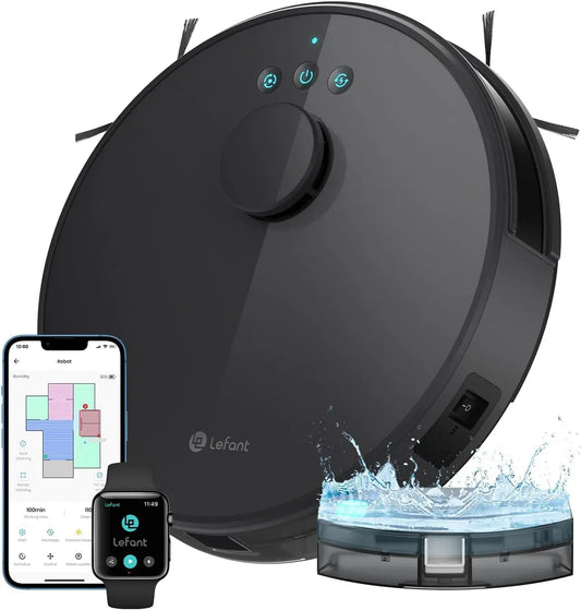 Lefant Robot aspirateur, Wi-Fi, Super Aspiration 5500Pa, Aspirateur Robot Connecté par Alexa/APP/WiFi, Navigation LDS