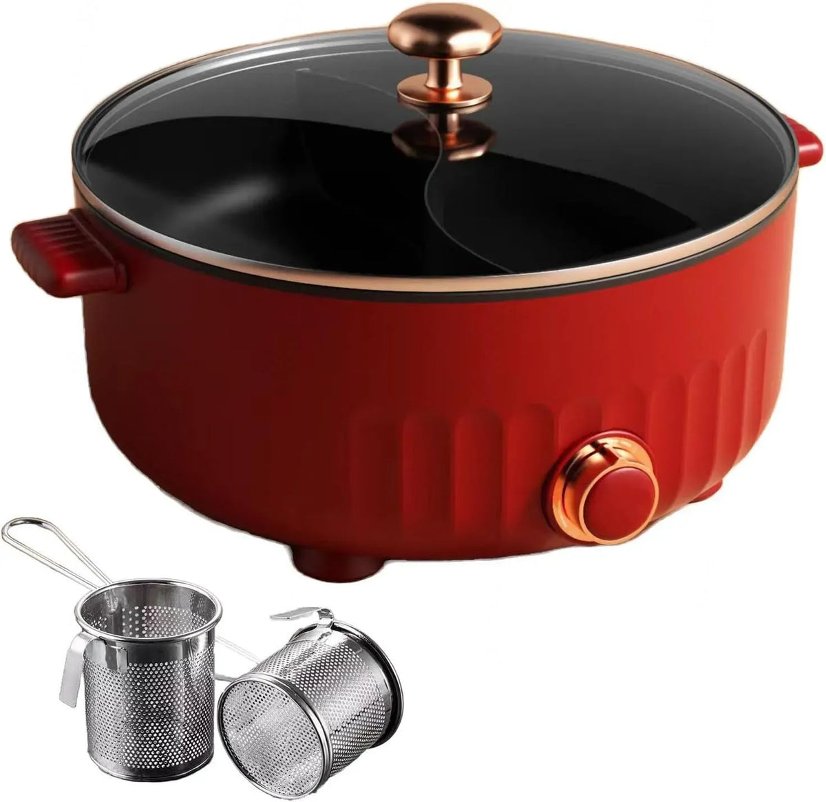 Fondue, IP65, rouge, ARTSIM, Faitout 2 Compartiment