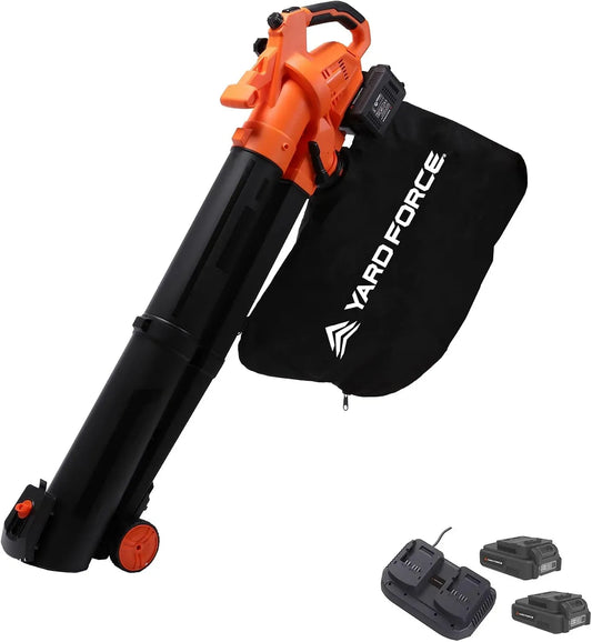 Aspirateur, 45 L, 40 V, Yard C20C, Outil de Jardin 3 en 1 avec Sac de Collecte de 45 L, 2 Batteries 20 V/4,0 Ah