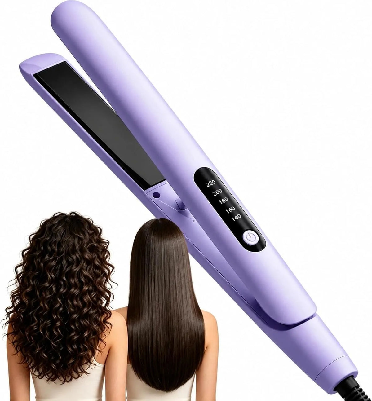 Lisseur cheveux, fer à lisser, 5 niveaux de chaleur