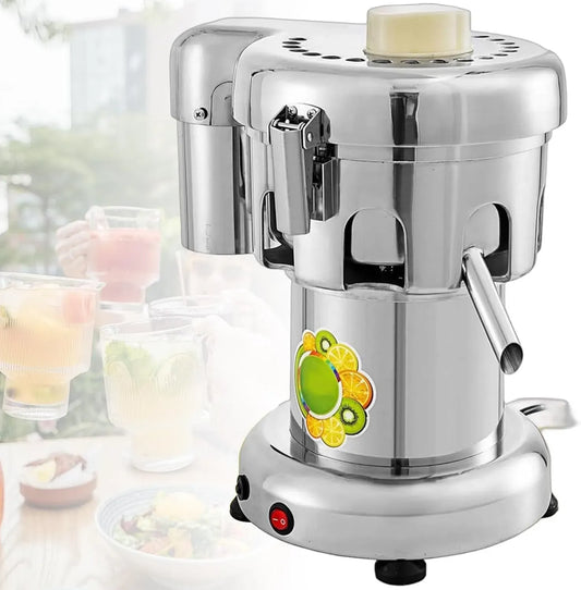 Extracteur de jus, 550 W, professionnel, restaurant, acier inoxydable, Moteur Haute Puissance 550 W, Volume de Jus De 100 à 120 Kg/h