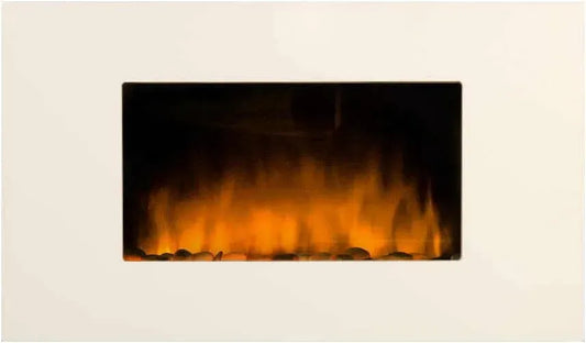 Conçue en France, Garantie 2 Ans, CHEMIN'ARTE Cheminée Électrique Murale LEDS Effet Flammes White Loft Color Style
