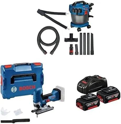 Bosch GST 18V 18V-10 Aspirateur, 10 L, 18 V, industriel, 0Ah + Chargeur Rapide Gal 1880 CV