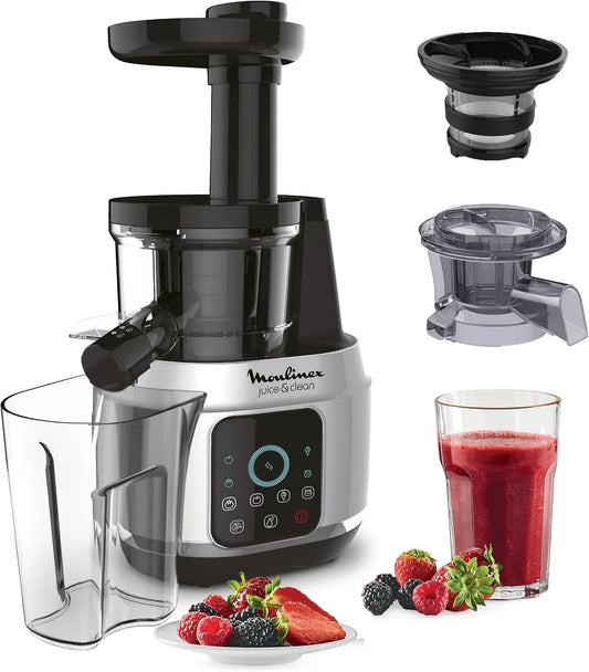 Moulinex Extracteur de jus, 150 W, gris, Pichet 800 ml, 2 vitesses